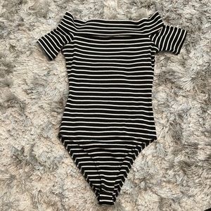 Black Striped Bodysuit